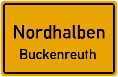 Ortsschild Nordhalben Buckenreuth
