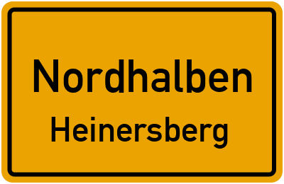 Ortsschild Nordhalben Heinersberg