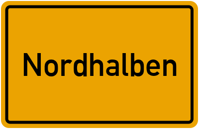 Ortsschild von Markt Nordhalben in Bayern