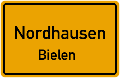 Ortsschild Nordhausen Bielen