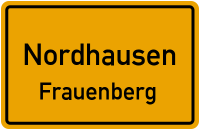 Straßenverzeichnis Nordhausen Frauenberg