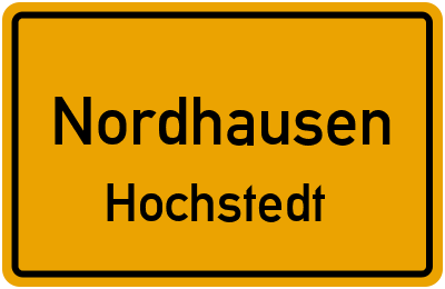 Straßenverzeichnis Nordhausen Hochstedt