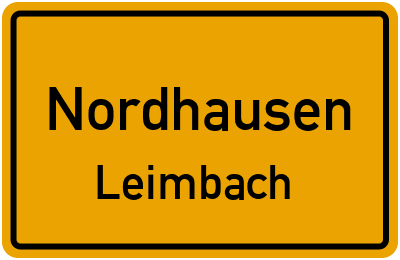 Straßenverzeichnis Nordhausen Leimbach