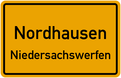Straßenverzeichnis Nordhausen Niedersachswerfen
