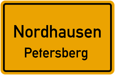 Straßenverzeichnis Nordhausen Petersberg