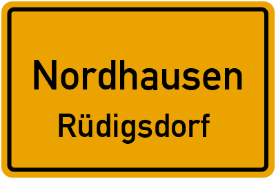 Ortsschild Nordhausen Rüdigsdorf