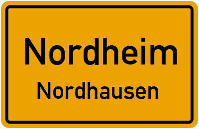 Ortsschild Nordheim Nordhausen