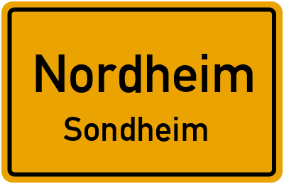 Straßenverzeichnis Nordheim Sondheim