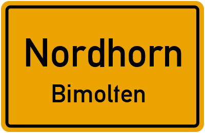Ortsschild Nordhorn Bimolten