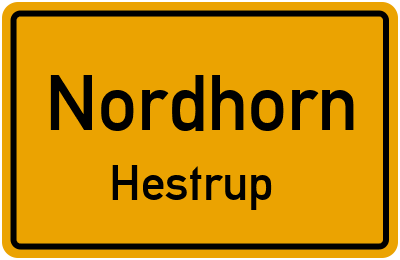 Ortsschild Nordhorn Hestrup