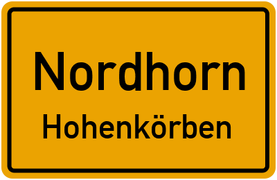Ortsschild Nordhorn Hohenkörben