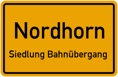 Straßenverzeichnis Nordhorn Siedlung Bahnübergang