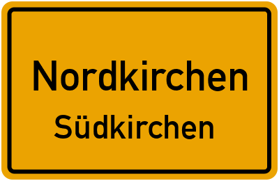 Ortsschild Nordkirchen Südkirchen