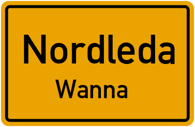 Ortsschild Nordleda Wanna