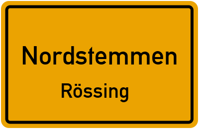 Ortsschild Nordstemmen Rössing
