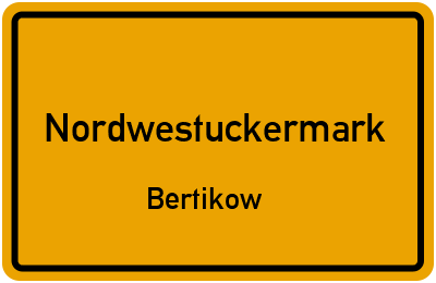 Straßenverzeichnis Nordwestuckermark Bertikow