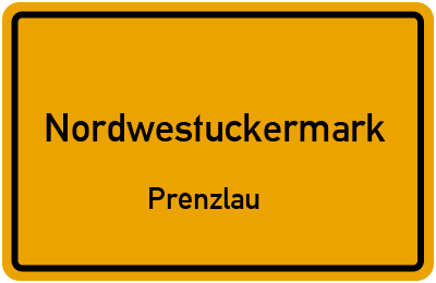 Straßenverzeichnis Nordwestuckermark Prenzlau