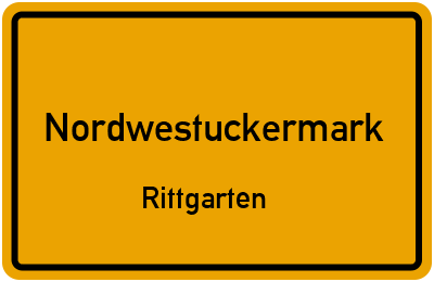 Straßenverzeichnis Nordwestuckermark Rittgarten