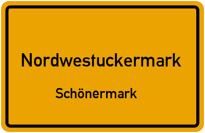 Straßenverzeichnis Nordwestuckermark Schönermark