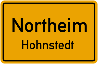 Ortsschild Northeim Hohnstedt