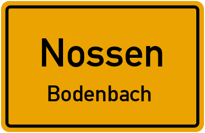 Ortsschild Nossen Bodenbach