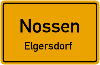Ortsschild Nossen Elgersdorf