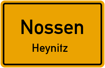 Ortsschild Nossen Heynitz