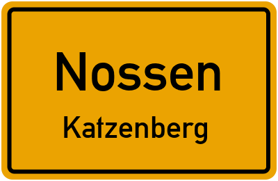 Ortsschild Nossen Katzenberg