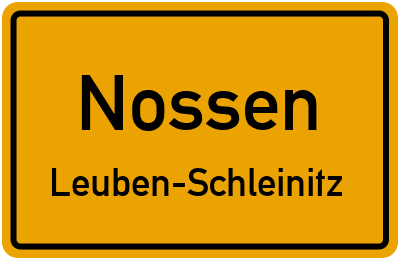 Straßenverzeichnis Nossen Leuben-Schleinitz