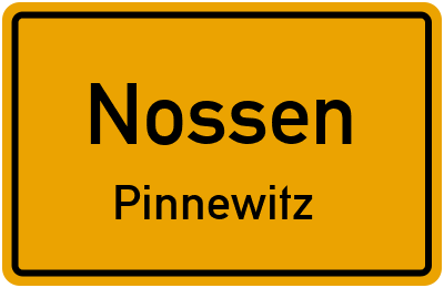 Ortsschild Nossen Pinnewitz