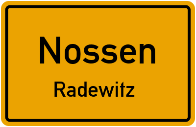 Ortsschild Nossen Radewitz
