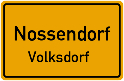 Straßenverzeichnis Nossendorf Volksdorf