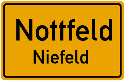Straßenverzeichnis Nottfeld Niefeld