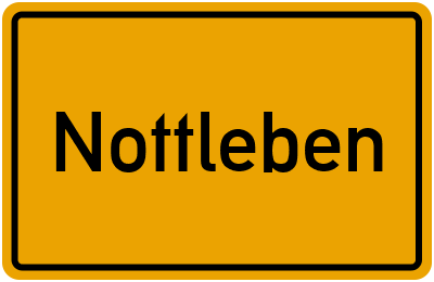 Ortsschild von Gemeinde Nottleben in Thüringen
