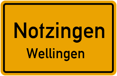 Ortsschild Notzingen Wellingen