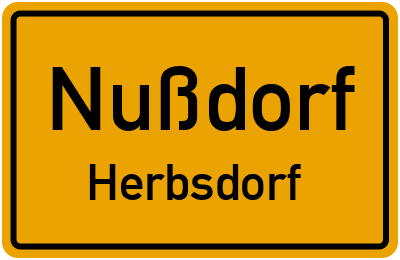 Ortsschild Nußdorf Herbsdorf