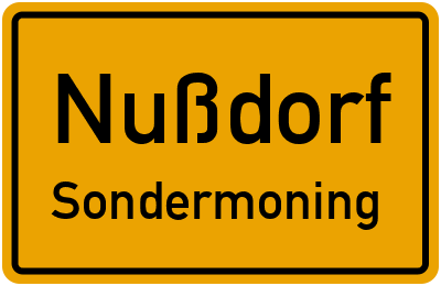 Ortsschild Nußdorf Sondermoning