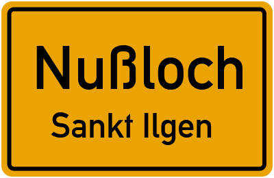 Straßenverzeichnis Nußloch Sankt Ilgen