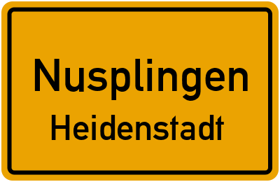 Straßenverzeichnis Nusplingen Heidenstadt