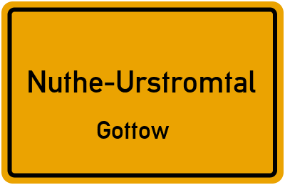 Ortsschild Nuthe-Urstromtal Gottow