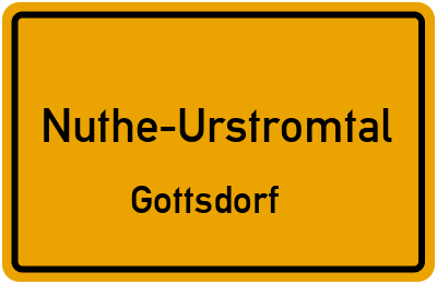 Ortsschild Nuthe-Urstromtal Gottsdorf