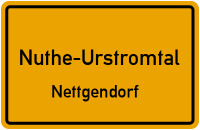 Ortsschild Nuthe-Urstromtal Nettgendorf