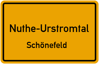 Ortsschild Nuthe-Urstromtal Schönefeld