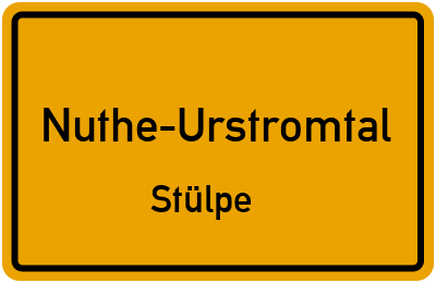 Ortsschild Nuthe-Urstromtal Stülpe