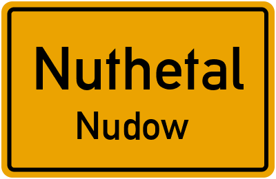 Ortsschild Nuthetal Nudow