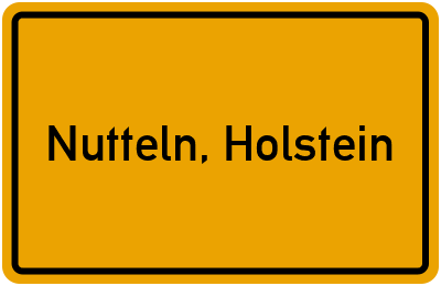 Ortsschild von Gemeinde Nutteln, Holstein in Schleswig-Holstein