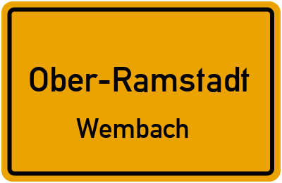 Straßenverzeichnis Ober-Ramstadt Wembach