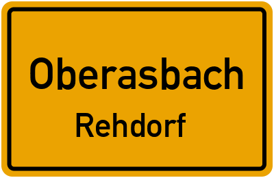 Ortsschild Oberasbach Rehdorf