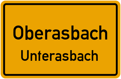 Ortsschild Oberasbach Unterasbach