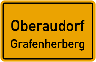 Ortsschild Oberaudorf Grafenherberg